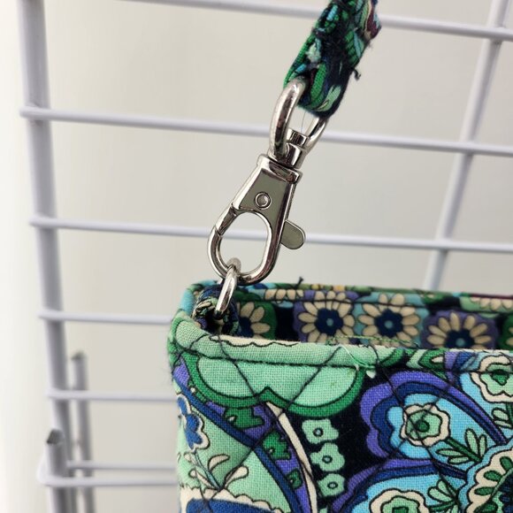 Vera Bradley Blue Rhapsody Quilted Holiday Tote handbag with 14.5" Strap - Picture 3 of 12